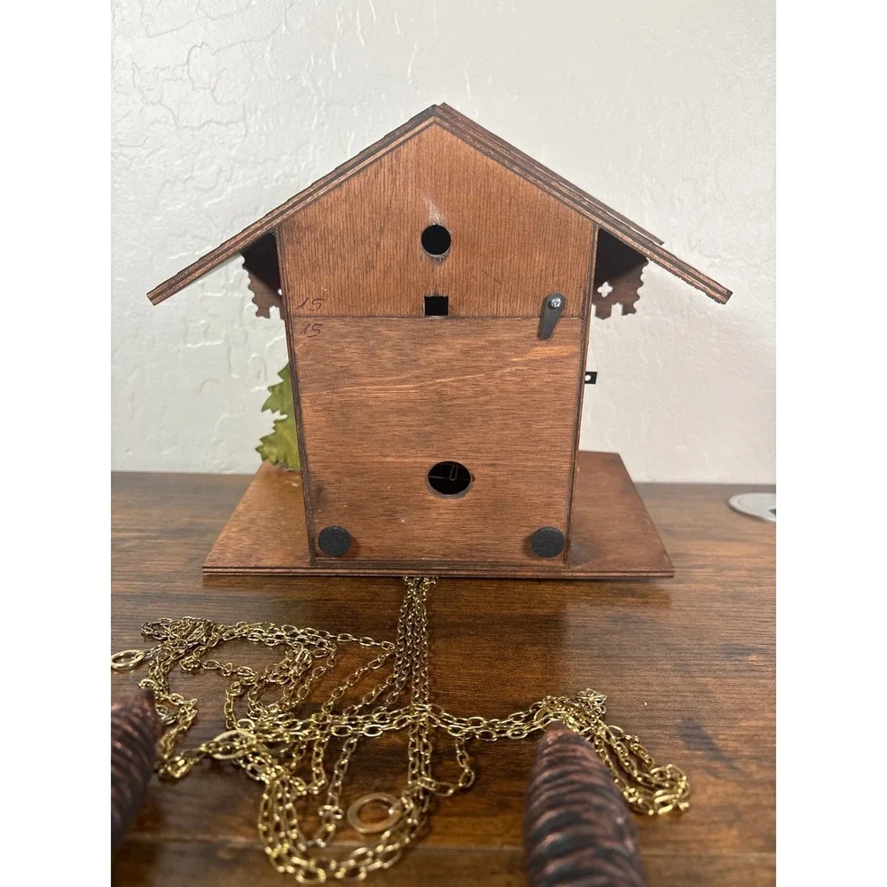 VdS Original Black Forest Cuckoo Clock Made in Germany Wood Chalet Pinecone